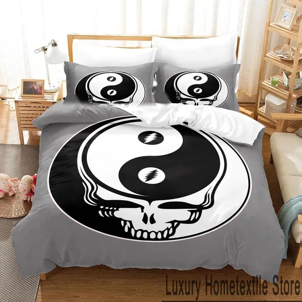 3D Череп Grateful Dead Постельный набор Мальчики Девочки Полуторный Двуспальный Кинг Сайз Пододеяльник Наволочка Кровать мальчики Взрослые Домашний Текстиль
