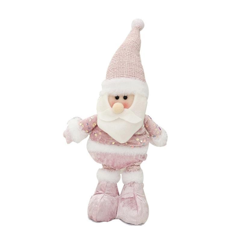 Регулируемая Рождественская Фигурка Фестиваль Телескопический Санта/Снеговик/Лось с Выдвижными Ногами Праздничное Настольное Украшение