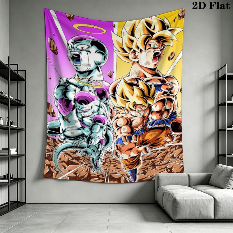 Dragon Ball Wall Tapestry Aesthetic Wall Hanging Printed Fabric Blanket Decorative Tapestries for Bedroom Living Room Home Decor