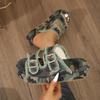 Fashion 2024 Hot Sale Shoes Female Open Toe Women's Slippers Summer Camouflage Mixed Colors Outdoor Casual Platform Large Size Slippers