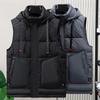 Fashion Sleeveless Jackets for Men  New Thick Warm Winter Men's Vest Hooded Brand Korean Style Plus Size Coats