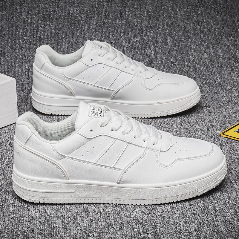 Мужские кроссовки, повседневная спортивная обувь для мужчин, легкая дышащая обувь из искусственной кожи, мужские белые теннисные туфли на плоской подошве, Zapatillas Hombre