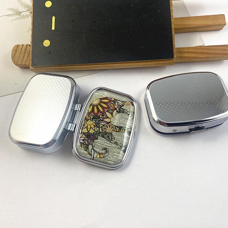 Разделенные металлические таблетницы-бабочки, квадратные таблетницы, портативный органайзер, аптечка, разделители, футляр для таблеток, конфет, ювелирных изделий, коробка