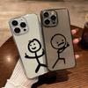 Смешной Мем Стикер Фигурка ТПУ Чехол Для Телефона Для IPhone 15 14 13 12 11 Pro Max X XR XS 8 7 Plus, Прозрачный Противоударный Защитный Чехол