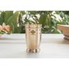 Pure Brass Glass Tumbler with Hammered Beeded Design, for Drinking Serving Water, Yoga & Ayurveda, Volume-270 ML, 1 Piece