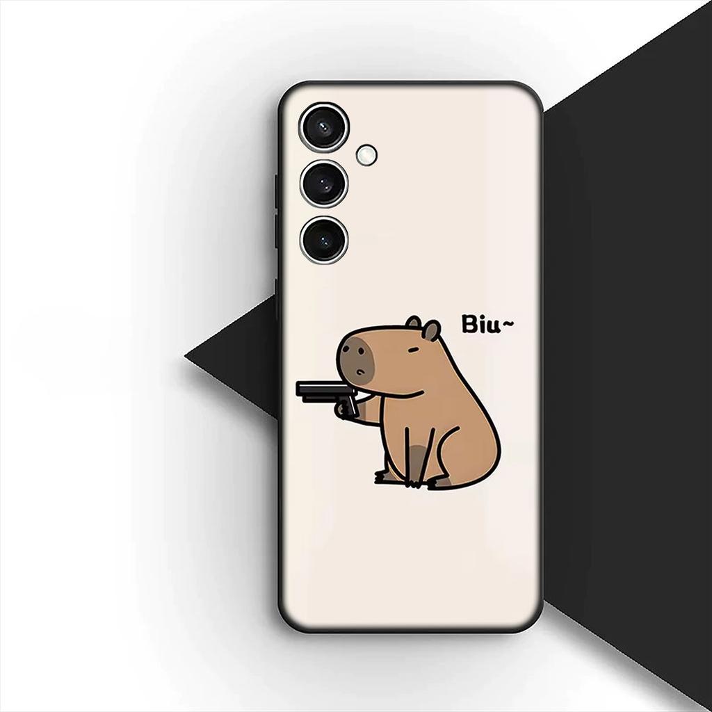 Anime Capybaras Phone Case for Samsung Galaxy S24 S25 S23 FE Ultra Plus S7 Edge S25+ S23+ A56 5G Protective Cover