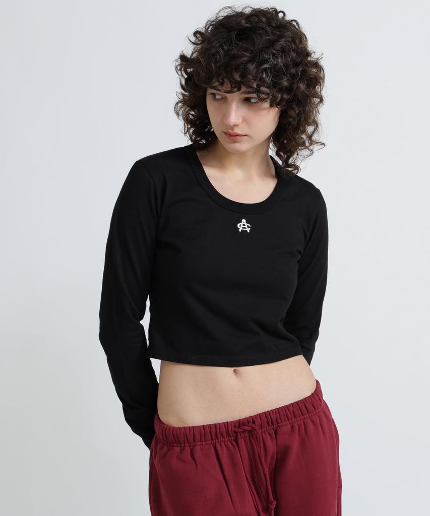 AVIREX SHORT EMBROIDERY LOGO T-SHIRT black