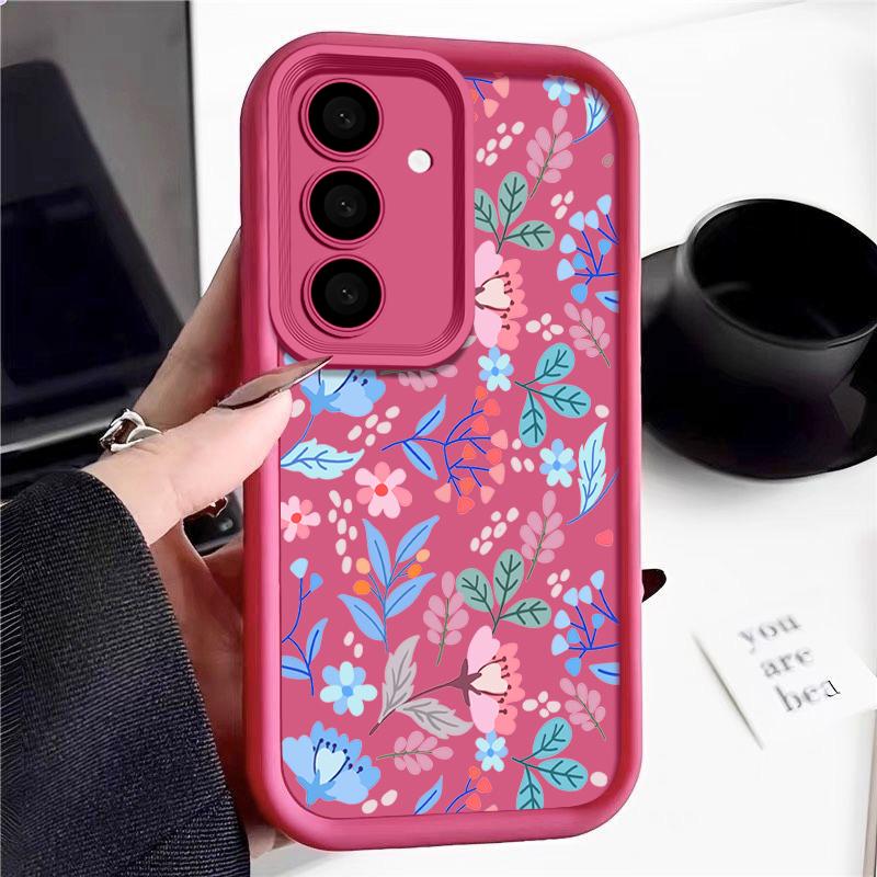 Small Flowers Phone Case For Samsung Galaxy S25 Edge S24 S23 Ultra Plus S24 FE A55 A54 A15 A14 A35 A25 A16 A56 A26 A36 TPU Cover