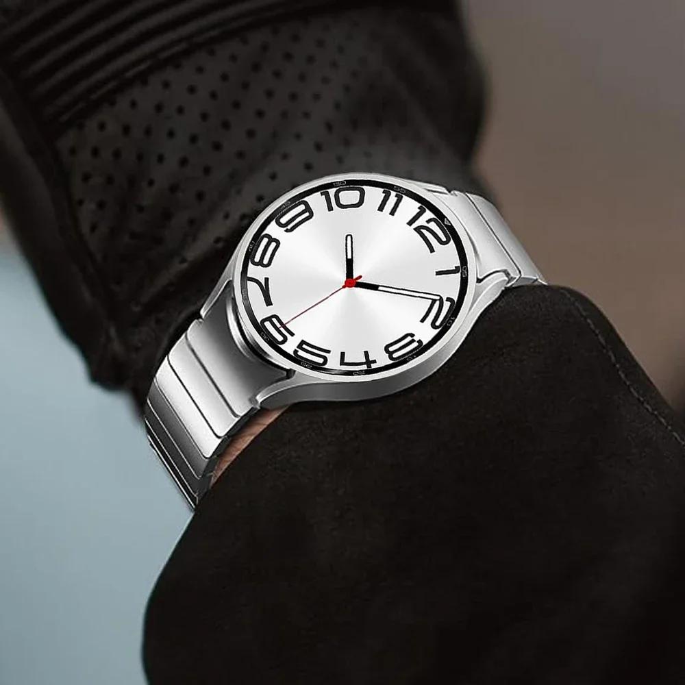Браслет для Samsung galaxy watch 6 classic 47мм 43мм ремешок 4 42 46мм без зазоров ремешок из нержавеющей стали для watch4 5 pro 44мм 40 45мм