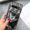 Indian Feathers Girl for Samsung Galaxy S21 Ultra Plus Note 20 10 9 8  S10 S9 S8 S7 S6 Edge Plus Black Phone Case