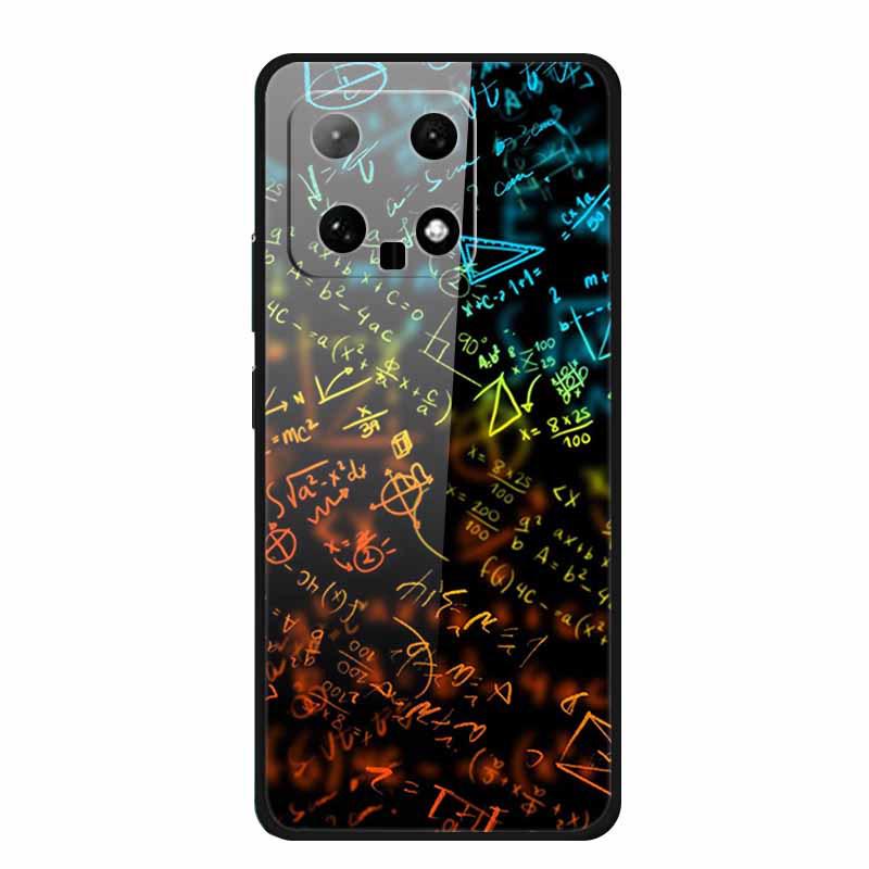 Чехол для телефона Xiaomi 14: Дизайн с разноцветными бабочками, Закаленное стекло, Креативный стиль, Хит продаж