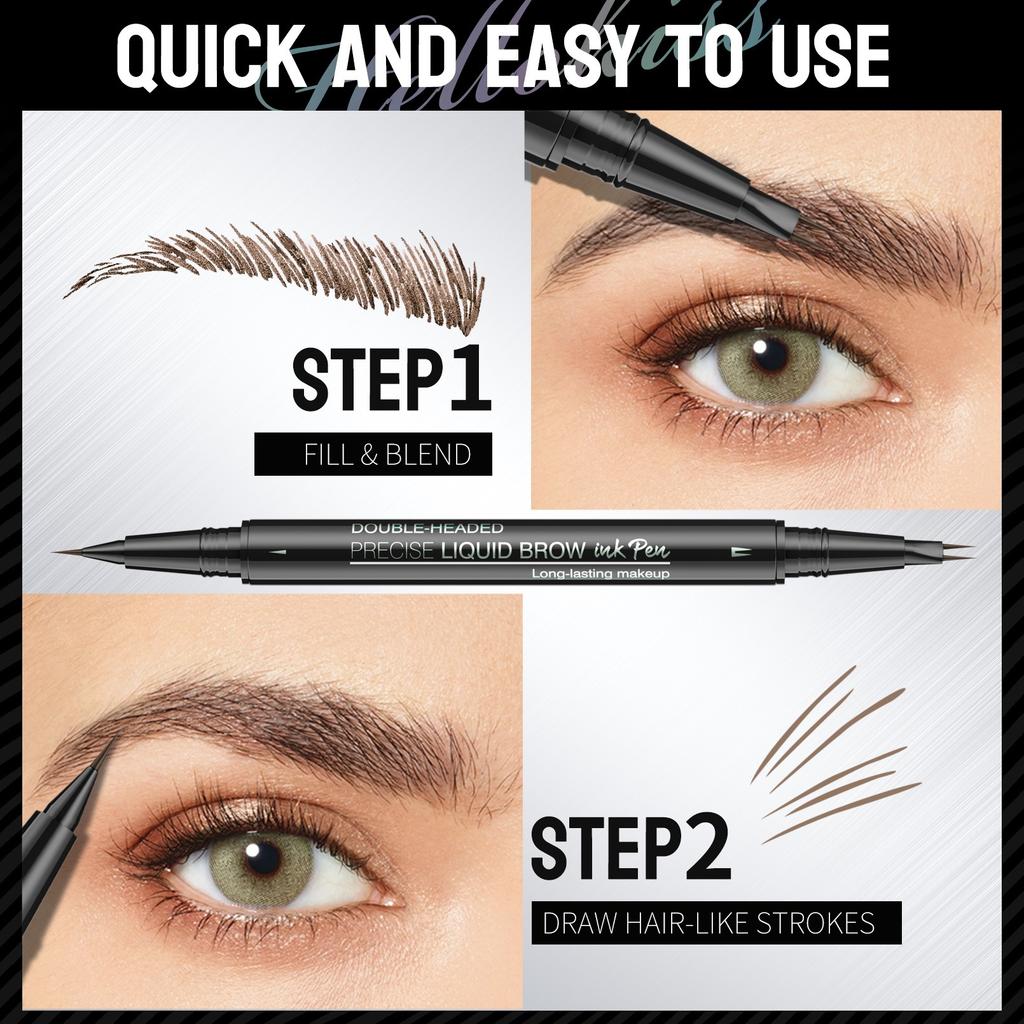 Карандаш для бровей Natural and Smooth Wild Eyebrow с двумя головками, водостойкий, устойчивый к поту и не размазывающийся