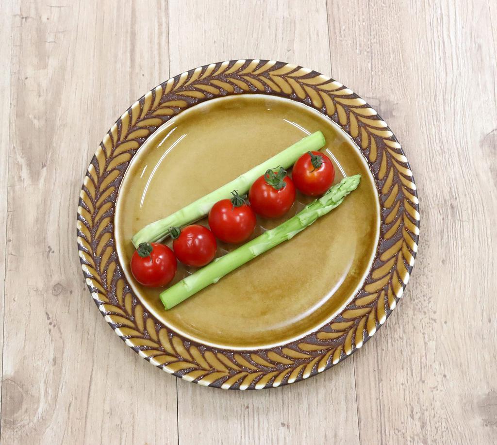 New [Amazon.co.jp Exclusive] [Commercial Set] Mountain Cabin-Style Plates Series: 20cm Cake Plates (Caramel) - Set of 10