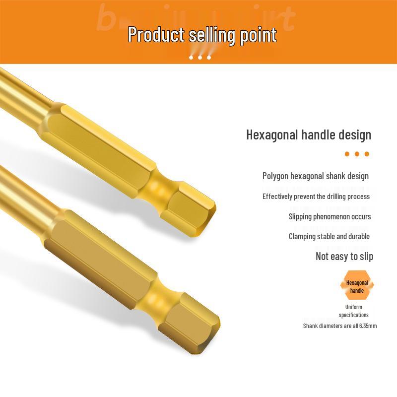 Шестигранный хвостовик Треугольное сверло по плитке - Карбидное резьбовое крестовое спиральное для сверления отверстий