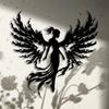 Elegant Angel With Wings Metal Wall Art Modern Home Decor For Bedroom, Living Room, Or Bathroom.