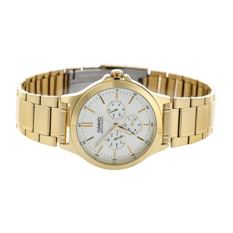 Casio Серия STANDARD простая повседневная мода бизнес ретро универсальная классическая три стрелки шесть стрелок кварцевый механизм нержавеющая сталь MTP-V300G-7A