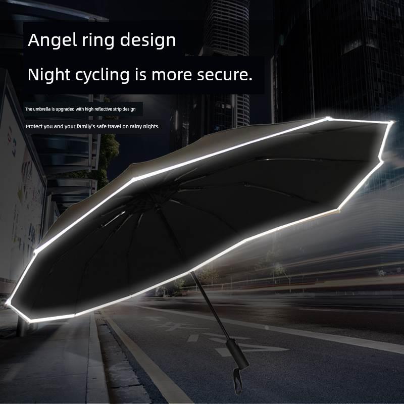 Extra-Large Electric Scooter Umbrella, Foldable Sunshade, Sun Protection, Reinforced Windproof, Dual-Use for Sun and Rain, Special Eccentric Umbrella
