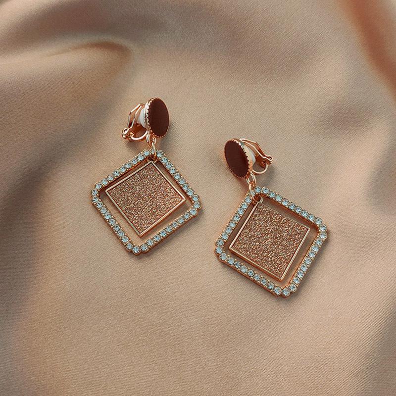 Korean Version of Advanced Ear Clip Without Ear Hole Women's Fashion Retro Versatile Cool Style Temperament Simple Earrings