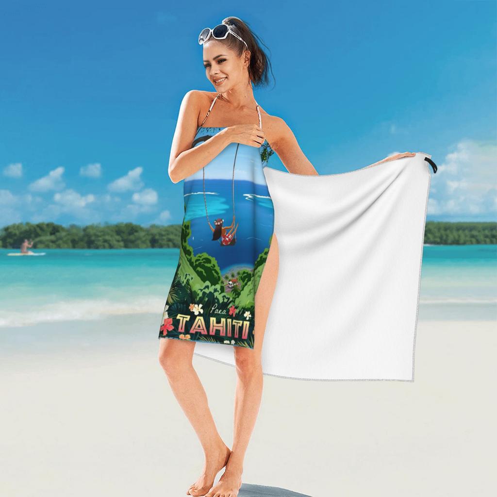 Пляжное полотенце Hinano Tahiti Мягкое из микрофибры Быстросохнущее Впитывающее Быстрые полотенца для плавания