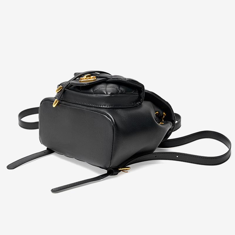 Сумка из натуральной кожи, маленький мини-рюкзак, женская сумка, рюкзак из воловьей кожи с ромбами, женский новый модный маленький рюкзак с язычком