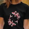 Koi Fish Floral Art Design T Shirt, Japanese Koi Fish Sweatshirt, Cute Koi Fish Graphic Tee, T Shirt for Women Men Fish Shirt