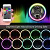 RGB 7" Круглая 6 светодиодная фара RGB для Harley Davidson Touring Fat Boy Jeep Wrangler JK LJ CJ TJ