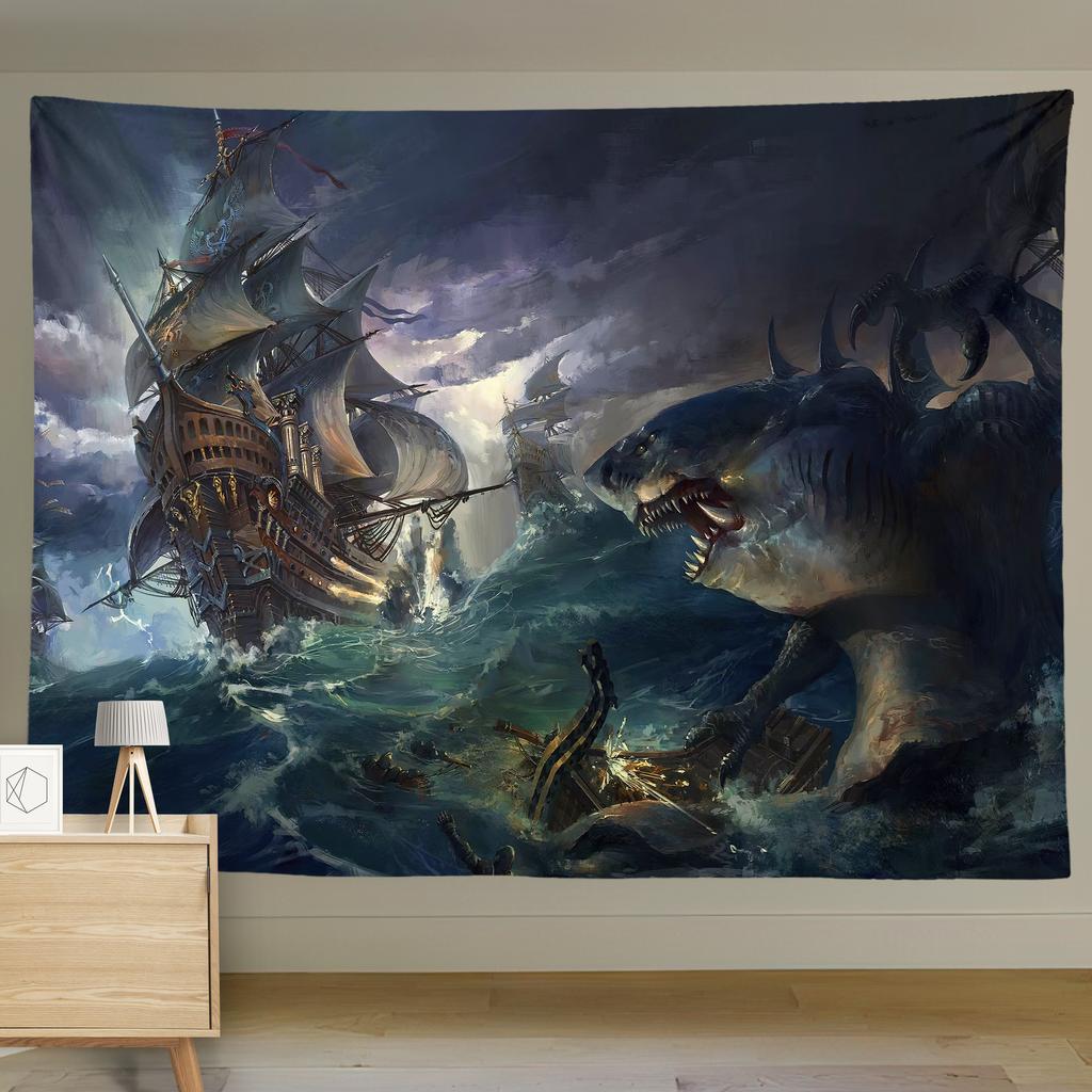 Bedroom Background Cloth Digital Printing Hanging Blanket Dormitory Bed Head Decoration Cloth Living Room Wall Cloth