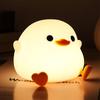 Night Light Cute Duck Lamp Rechargeable Dimmable Nightlight Silicone LED Bedside Lamps
