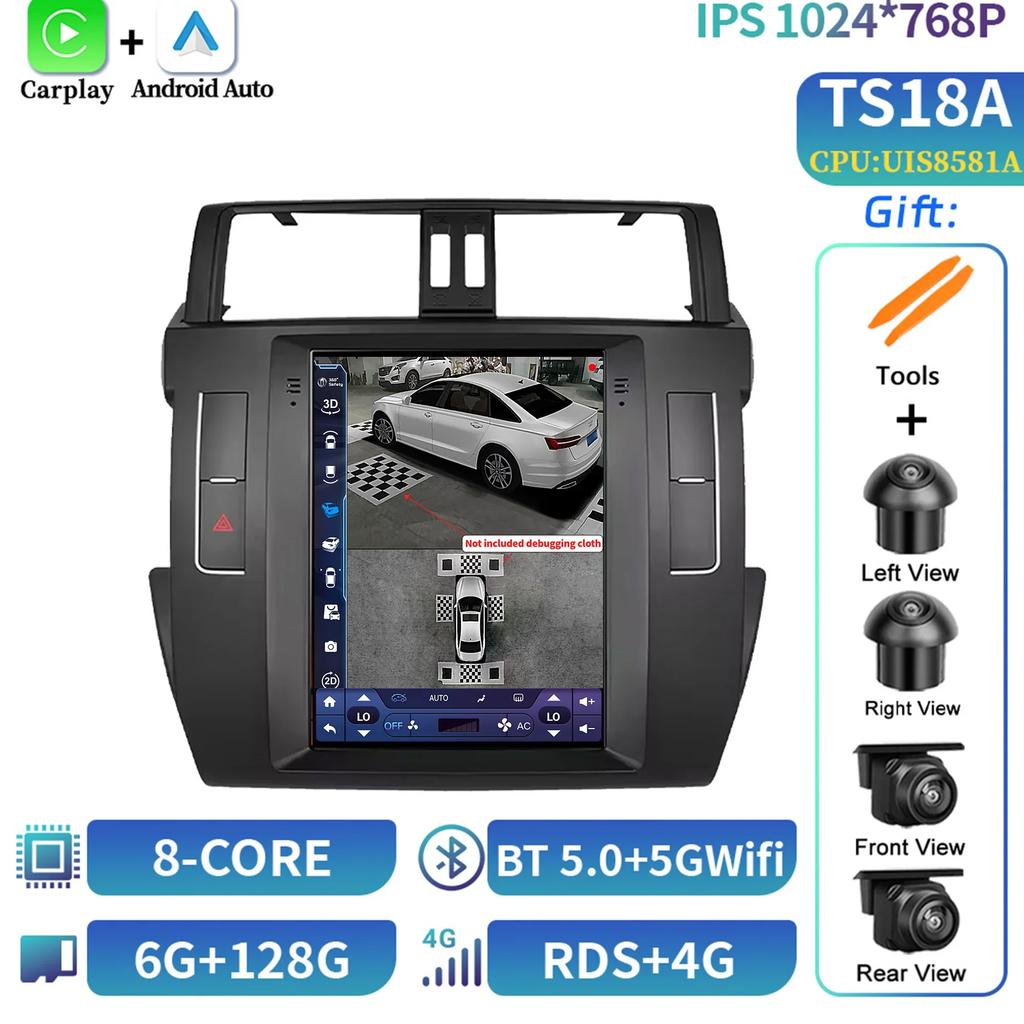 9,7 дюйма для Toyota Prado 2014-2016 Android Auto Radio Car Radio Multimedia GPS Carplay Multimedia Navigation Screen Stereo GPS