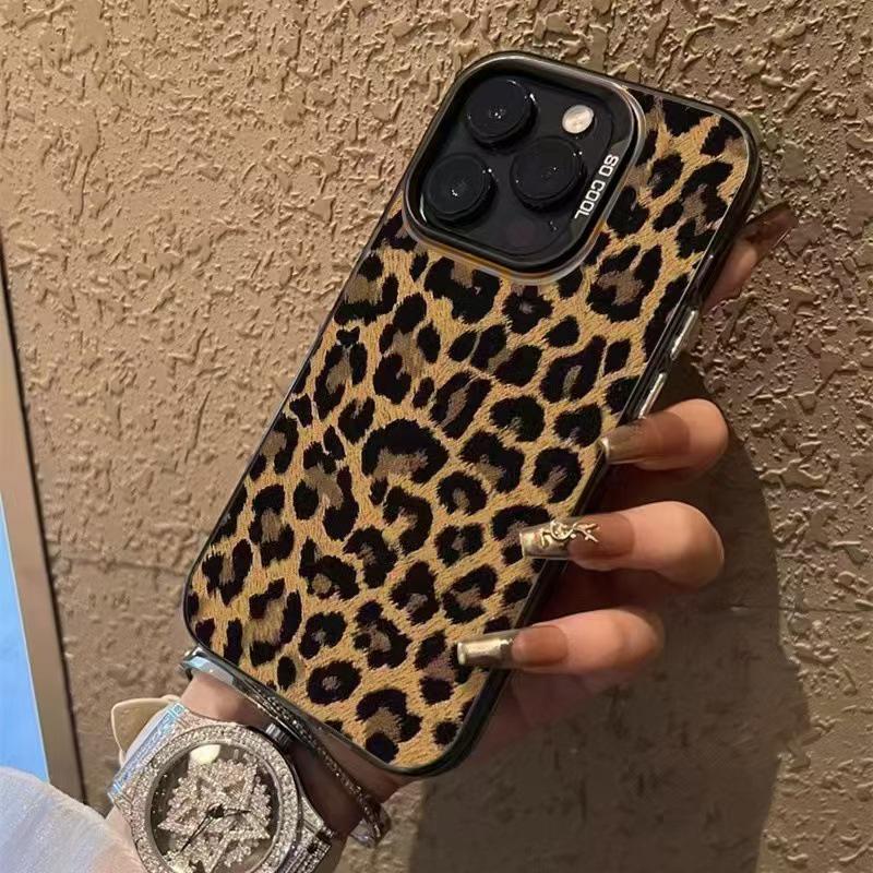 Чехол для телефона с леопардовым принтом для iPhone 15 Pro Max/14 Pro/17 Air