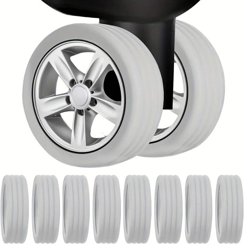 4/8PCS Luggage Wheels Protector Silicone Wheels Caster Shoes Travel Luggage Suitcase Reduce Noise Wheels Cover Accessories