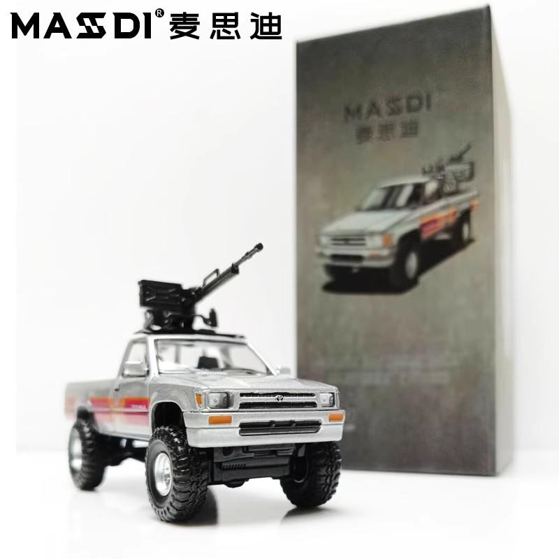 Масди 1:64 1994 Toyota Hilux Двойная кабина Полный привод Ln107 Симуляция Миниатюрная Литая Модель Автомобиля Коллекционная Кастомная Игрушка Подарок
