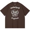 Хлопковая футболка плотностью 230 г/м² 100% Хлопок Heavy Metal Футболка с принтом рок-группы Популярная музыка Унисекс Тяжелая хлопковая футболка