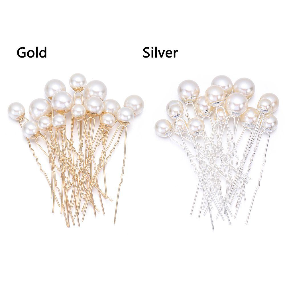 Hairstyle Design Tools Wedding Headwear Pearl Hair Pins U Shape Hair Clip Pearl Hair Stick