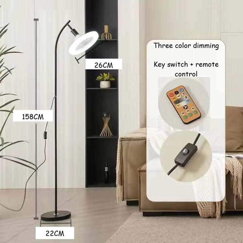 Modern Simple Floor Lamp Iron LED Standing Lamp Floor Standing Fan For Living Room Office Reading Bedroom Study Decor Lighting