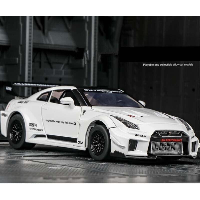 1/32 Skyline Ares Nissan GTR CSR2 литая спортивная модель автомобиля из металла игрушка в подарок