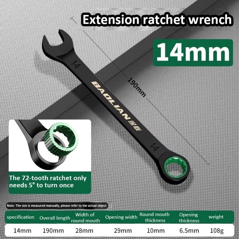 Dual-purpose Combination Wrench Open-end Manual Spanners Ratchet Spanner Bicycle Motorcycle