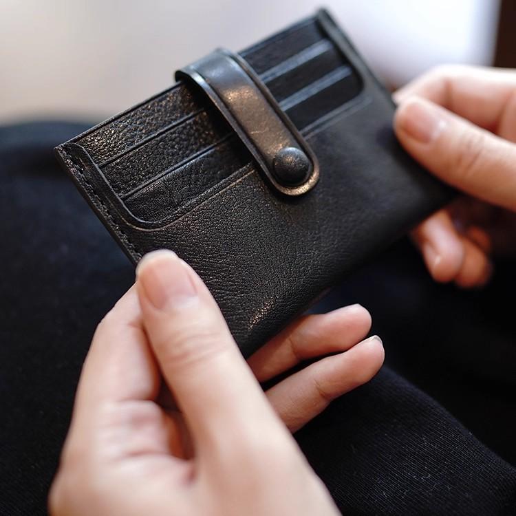 Мужской Женский Кошелек-Кардхолдер из Искусственной Кожи с RFID Защитой Тонкий Минималистичный Чехол для Кредитных Карт Маленький Кошелек для Мелочи Карманный Кошелек на Кнопке Органайзер