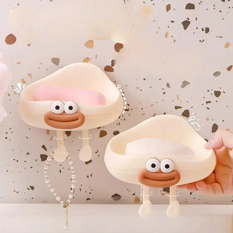 Милая силиконовая настенная мыльница в форме облака с дренажем для ванной и кухни
