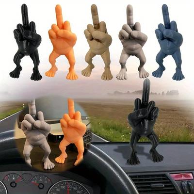 Фигурка среднего пальца с ногами, 3D-печатные настольные украшения, украшение для автомобиля, домашнего офиса, стола, статуэтка, отсылающая к забавным подаркам-шуткам