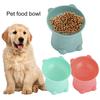 Pet Bowl Cartoon Cat Shape Tilted Anti-overturn Raised Base Protect Cervical Spine