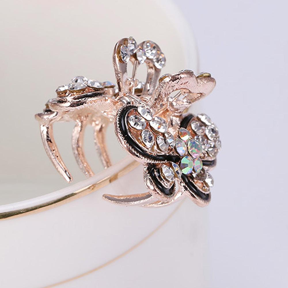 Fashion Women Gifts Crystal Rhinestone Claw Barrette Hair Clip Claw Mini Butterfly Hairpins