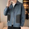 Men's Spring and Autumn Jackets, Men's New Korean Style Trendy Tops, Casual Workwear Jackets, Lapels, Versatile Men's Clothing