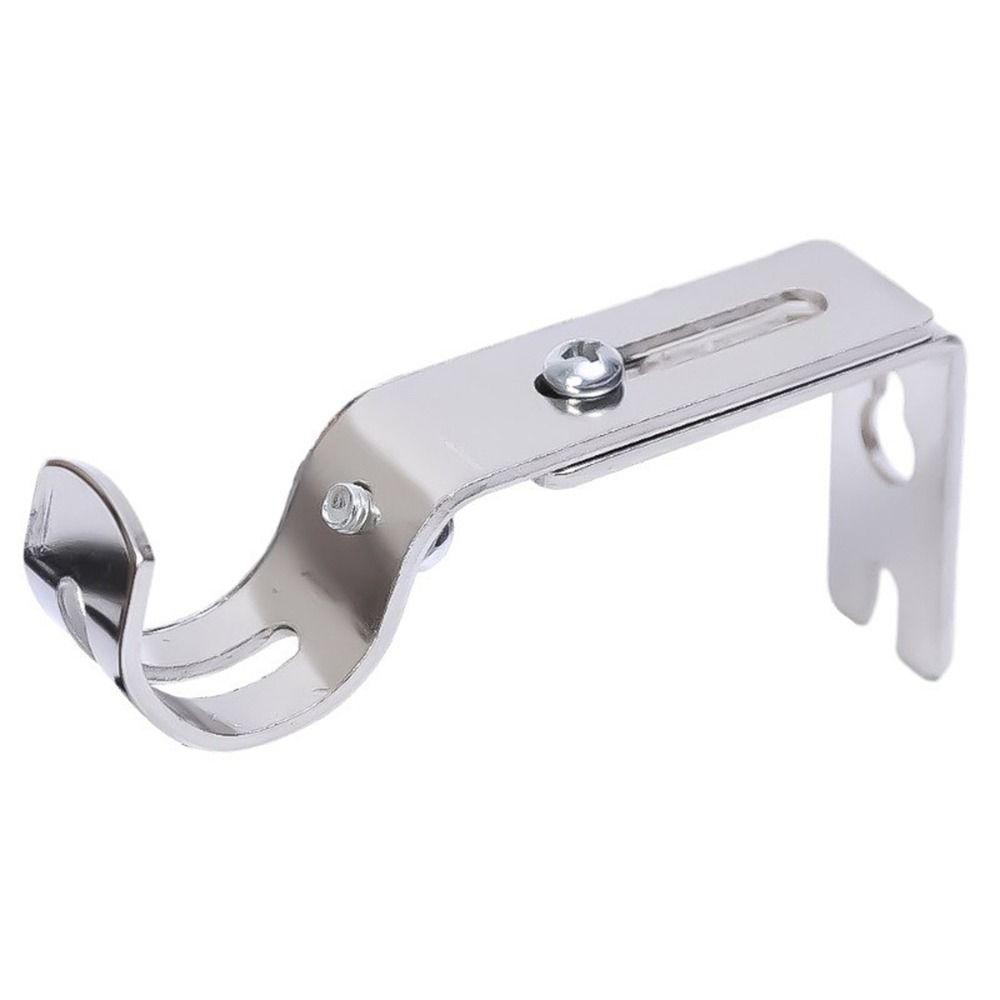 1pc Adjustable Curtain Rod Holder Metal Window Curtain Rod Support Drapery Rod Holders  for Wall