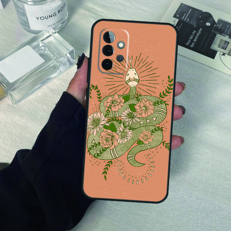Чехол-цветок змеи для Samsung Galaxy A06 A16 A26 A36 A56 A53 A32 A52 A33 A13 A55 A35 A15 A14 A34 A54 A17