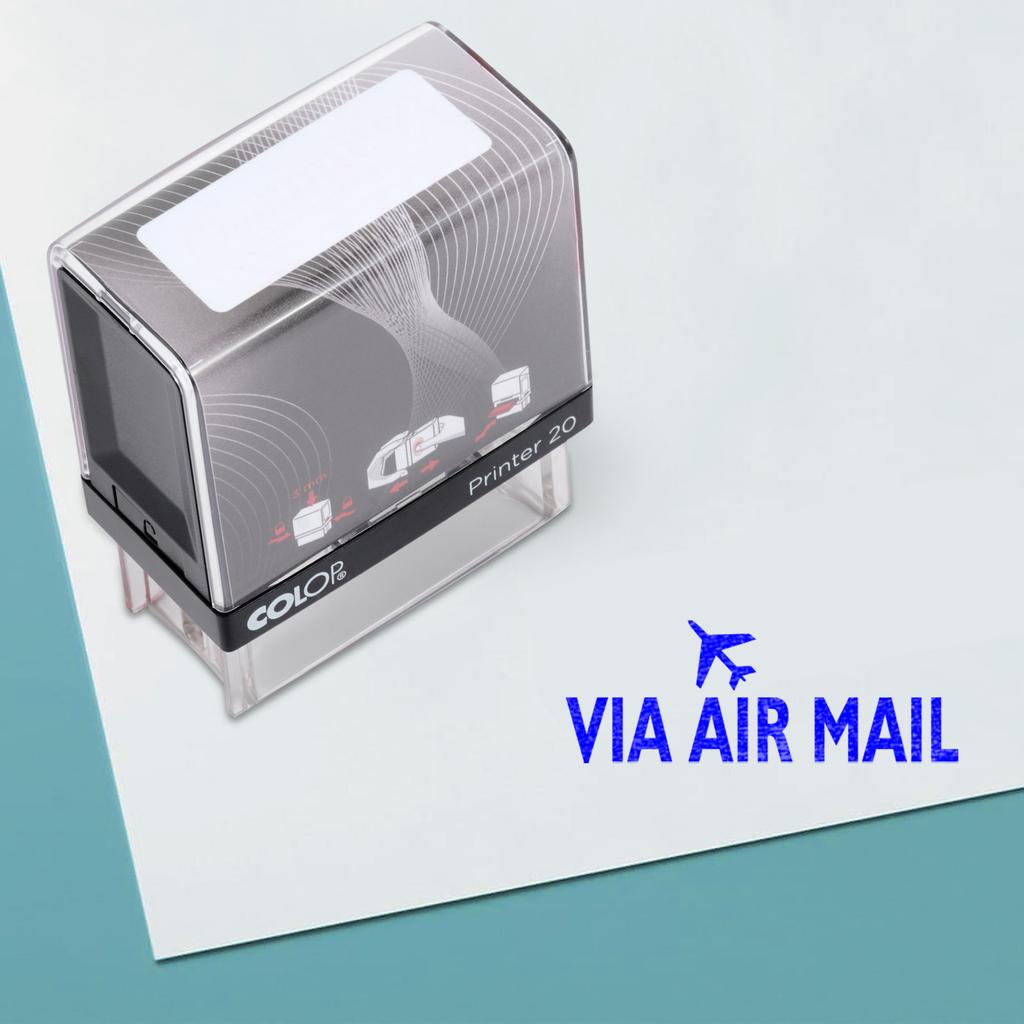 VIA AIR Mail Самоклеящаяся резиновая печать на заказ Colop Office Stationery P20 Mini Stamper