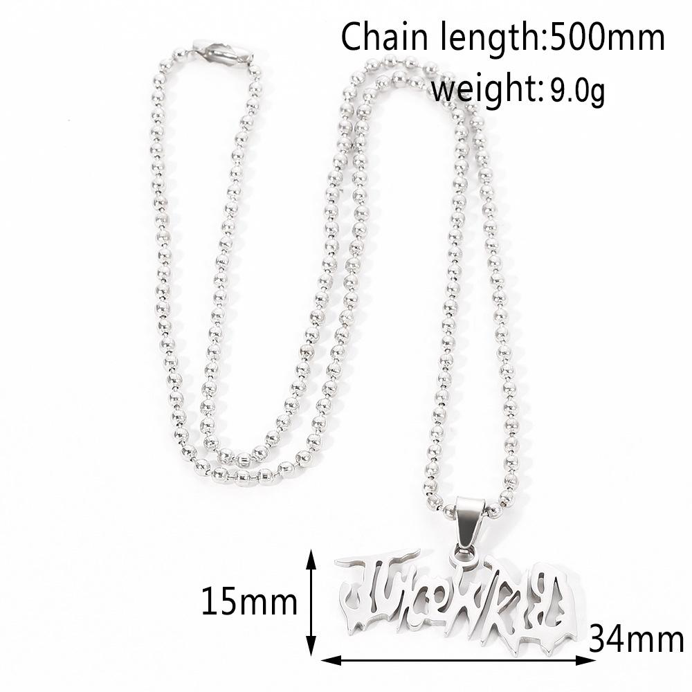 999 Wrld Juice Heart Pendant Necklace Hip Hop Singer Stainless Steel Men and Women Young Boy Never Broke Again Necklace