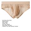 Men Briefs Mid-rise Side Opening Design Tight Cut Panties Solid Color Ice Silk Thin Perspective Breathable Smooth Underwear