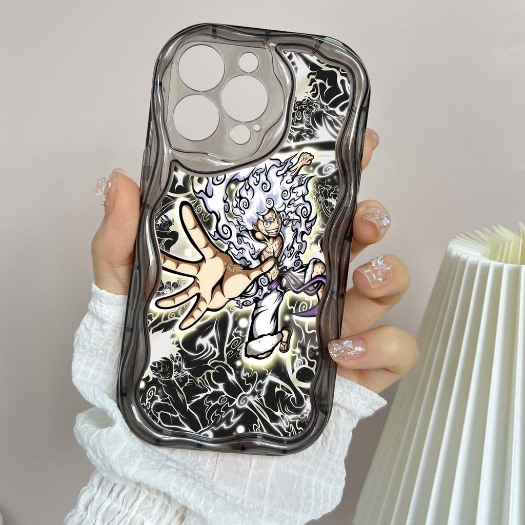 Ae92 One Piece Luffy Gear 5 Protective Phone Cases for Apple iPhone 16 15 14 13 Pro Max 11 12 Mini XR 7 8 6s Plus XS Max SE Wave TPU Back Cover