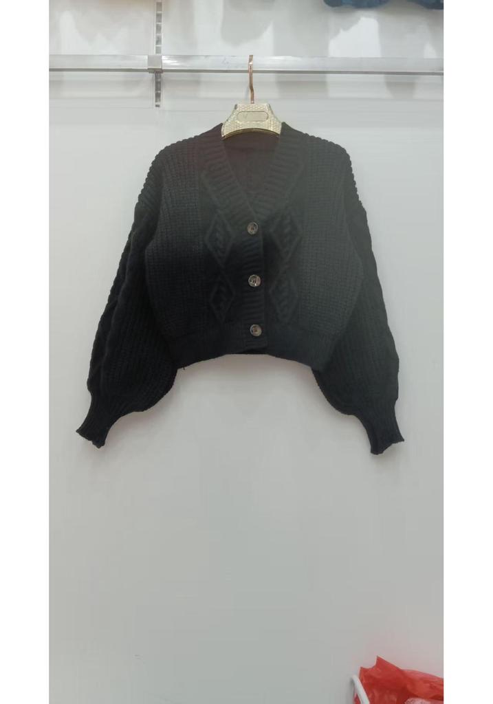Lazy Autumn/Winter Women's Loose Knit V-neck Cardigan - Japanese Korean Style